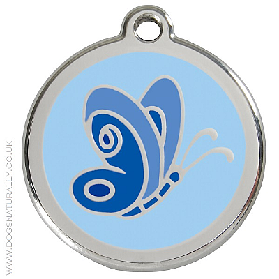 Blue Butterfly Dog ID Tags (3x sizes)